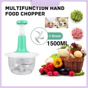 Hand Press Food Chopper Processor W19cm H27.5cm